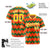 Custom Orange Gold Kelly Green Authentic Corrugated Fashion Baseball Jersey