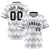 Custom White Black Gray Authentic Corrugated Fashion Baseball Jersey