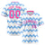 Custom White Powder Blue Pink Authentic Corrugated Fashion Baseball Jersey