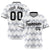 Custom White Black Gray Authentic Corrugated Fashion Baseball Jersey