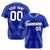 Custom Royal Blue White Authentic Corrugated Fashion Baseball Jersey