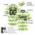 Custom White Neon Green Black Authentic Corrugated Fashion Baseball Jersey