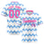 Custom White Powder Blue Pink Authentic Corrugated Fashion Baseball Jersey