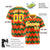 Custom Orange Gold Kelly Green Authentic Corrugated Fashion Baseball Jersey