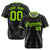 Custom Black Neon Green White Authentic Four Pointed Baseball Jersey