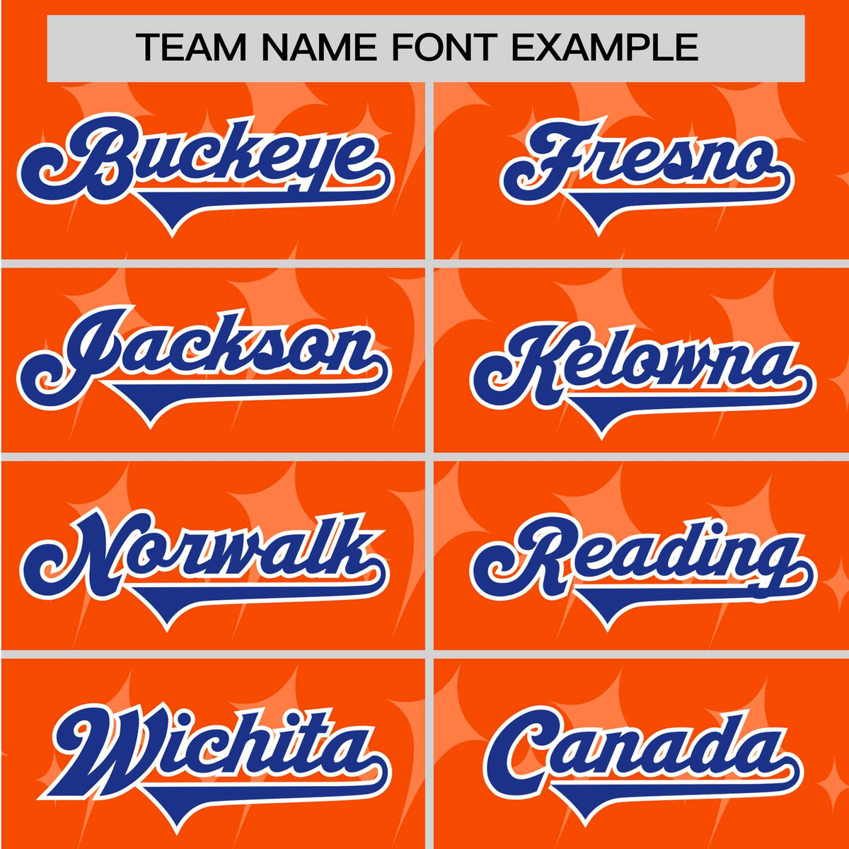 Custom Orange Royal Blue White Authentic Four Pointed Baseball Jersey