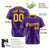 Custom Purple Gold Authentic Four Pointed Baseball Jersey