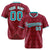 Custom Crimson Aqua White Authentic Four Pointed Baseball Jersey