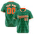 Custom Kelly Green Orange White Authentic Four Pointed Baseball Jersey