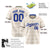 Custom Khaki Royal Blue Gold Authentic Four Pointed Baseball Jersey