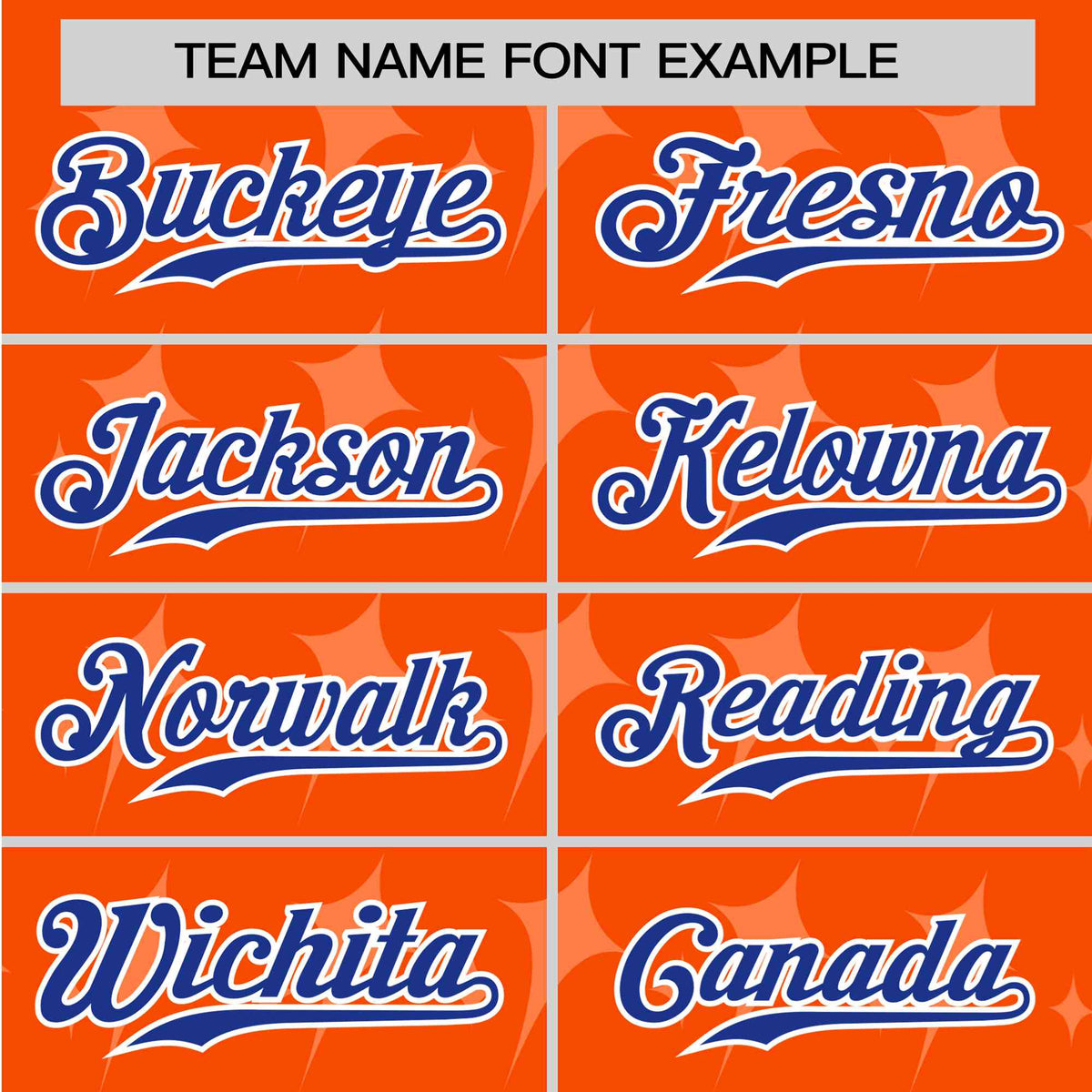 Custom Orange Royal Blue White Authentic Four Pointed Baseball Jersey