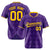 Custom Purple Gold Authentic Four Pointed Baseball Jersey