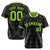 Custom Black Neon Green White Authentic Four Pointed Baseball Jersey