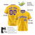 Custom Gold Purple White Authentic Four Pointed Baseball Jersey