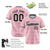 Custom Light Pink Black White Authentic Four Pointed Baseball Jersey