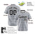 Custom Gray Black White Authentic Four Pointed Baseball Jersey