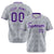 Custom Gray Purple White Authentic Four Pointed Baseball Jersey