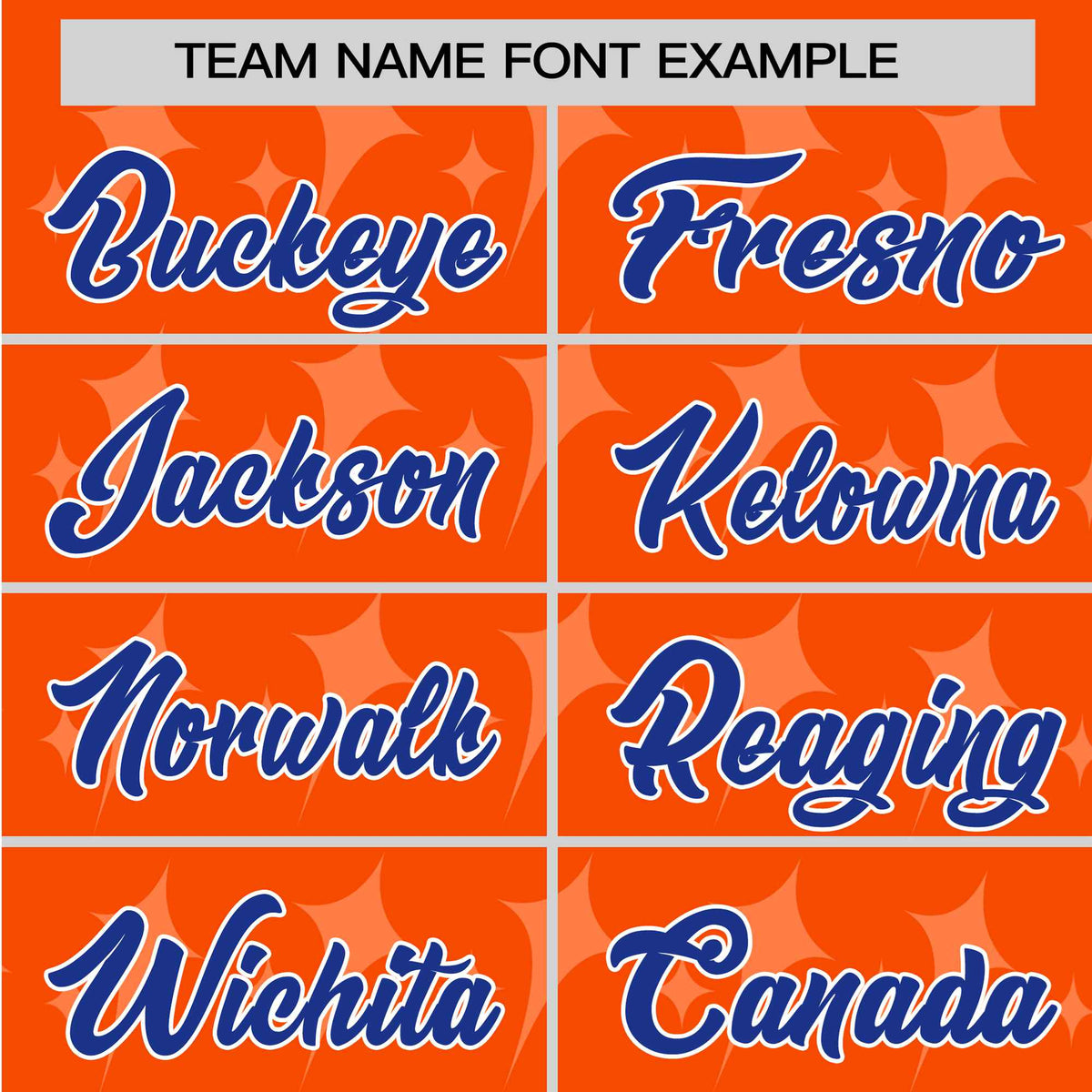 Custom Orange Royal Blue White Authentic Four Pointed Baseball Jersey