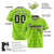 Custom Neon Green Black White Authentic Four Pointed Baseball Jersey