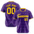 Custom Purple Gold Authentic Four Pointed Baseball Jersey