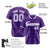 Custom Purple White Authentic Four Pointed Baseball Jersey