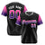 Custom Black Pink-Purple Gradient Fashion Authentic Baseball Jersey