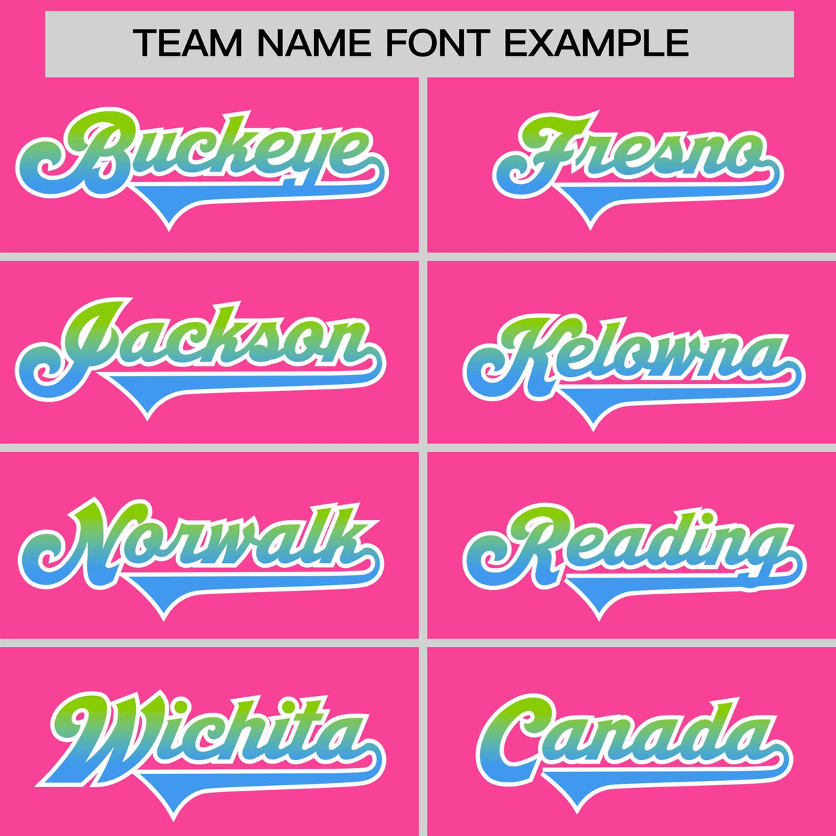 Custom Pink Neon Green-Powder Blue Gradient Fashion Authentic Baseball Jersey