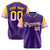 Custom Purple Gold-Light Pink Gradient Fashion Authentic Baseball Jersey