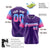 Custom Purple Powder Blue-Pink Gradient Fashion Authentic Baseball Jersey