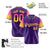 Custom Purple Pink-Gold Gradient Fashion Authentic Baseball Jersey