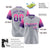 Custom Gray Pink-Purple Gradient Fashion Authentic Baseball Jersey