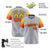 Custom Gray Gold-Orange Gradient Fashion Authentic Baseball Jersey