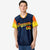 Custom Navy Orange-Gold Gradient Fashion Authentic Baseball Jersey