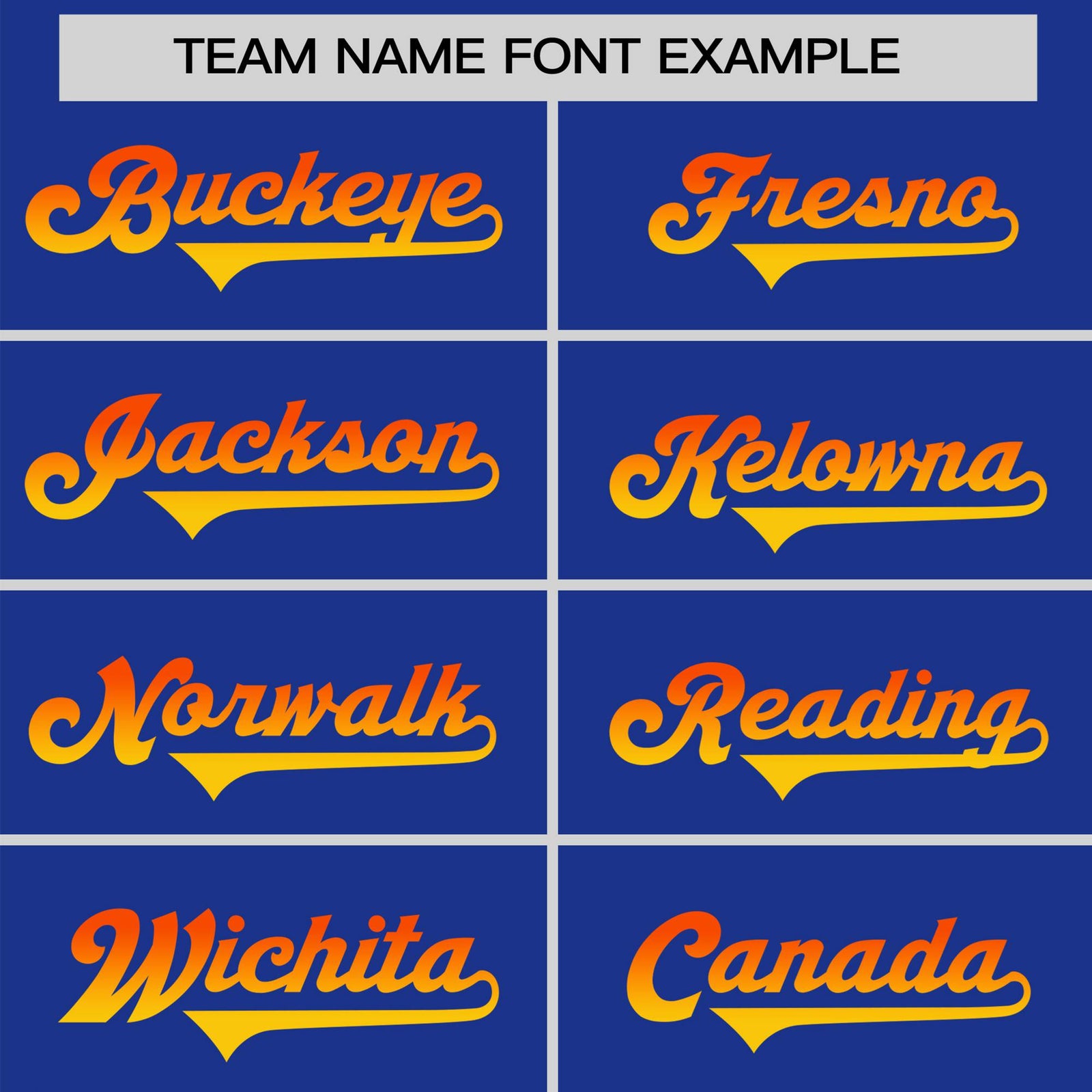 Custom Royal Blue Orange-Yellow Gradient Fashion Authentic Baseball Jersey