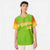 Custom Neon Green Orange-Gold Gradient Fashion Authentic Baseball Jersey