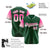 Custom Green Pink-Light Pink Gradient Fashion Authentic Baseball Jersey