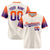 Custom Cream Orange-Purple Gradient Fashion Authentic Baseball Jersey