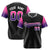 Custom Black Pink-Purple Gradient Fashion Authentic Baseball Jersey