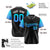 Custom Black Powder Blue-Blue Gradient Fashion Authentic Baseball Jersey