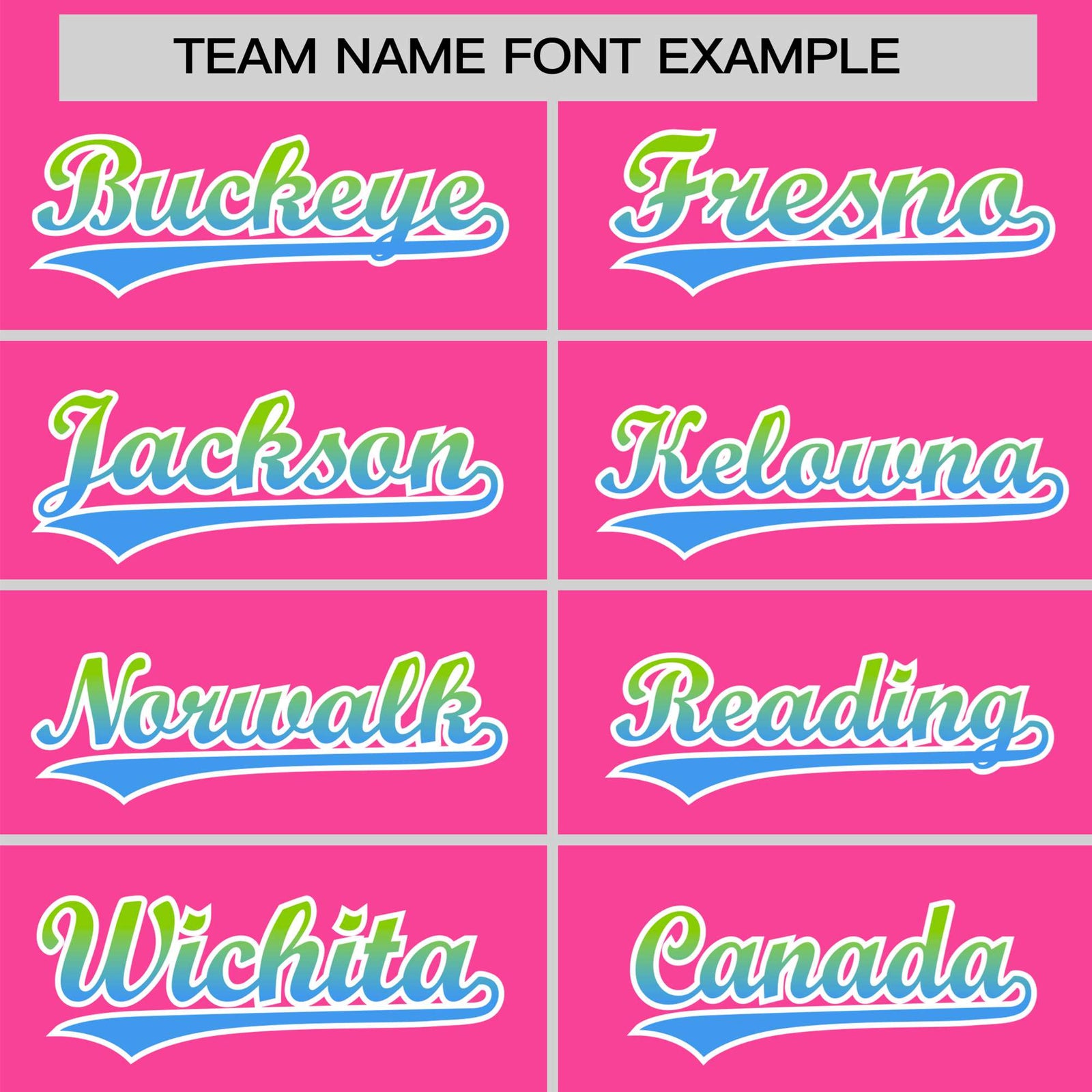 Custom Pink Neon Green-Powder Blue Gradient Fashion Authentic Baseball Jersey