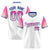 Custom White Pink-Light Pink Gradient Fashion Authentic Baseball Jersey