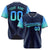 Custom Navy Powder Blue-Aqua Gradient Fashion Authentic Baseball Jersey