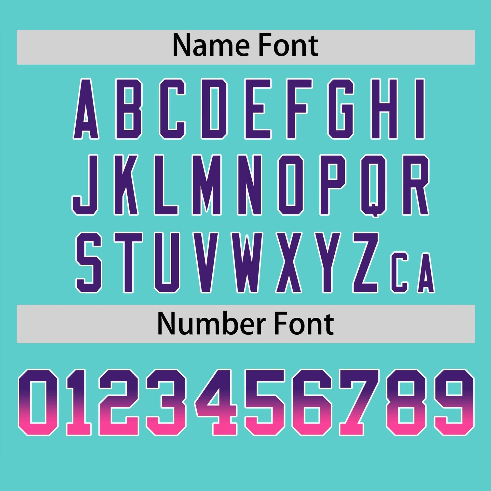 Custom Aqua Purple-Pink Gradient Fashion Authentic Baseball Jersey