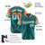 Custom Midnight Green Orange-Aqua Gradient Fashion Authentic Baseball Jersey