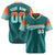 Custom Midnight Green Orange-Aqua Gradient Fashion Authentic Baseball Jersey