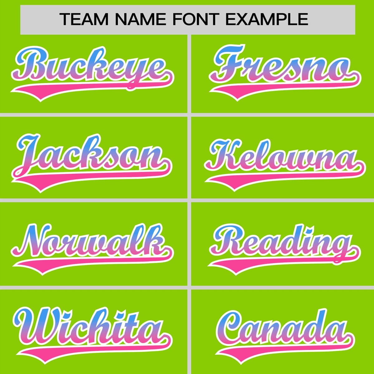 Custom Neon Green Powder Blue-Pink Gradient Fashion Authentic Baseball Jersey