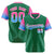 Custom Green Pink-Powder Blue Gradient Fashion Authentic Baseball Jersey