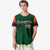 Custom Green Orange-Navy Gradient Fashion Authentic Baseball Jersey