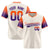 Custom Cream Orange-Purple Gradient Fashion Authentic Baseball Jersey