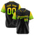 Custom Black Gold-Neon Green Gradient Fashion Authentic Baseball Jersey